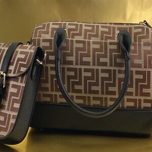 Satchel 2Pc. Geometric w/cell phone case